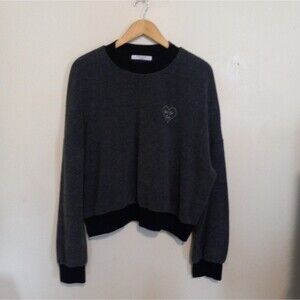 Project Social T Lets Get Cozy Fleece Sweatshirt-Large-Cropped-Crewneck